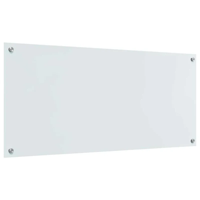 Virtuvės atbraila 2 pcs Balta 110 x 50 cm grūdintas stiklas