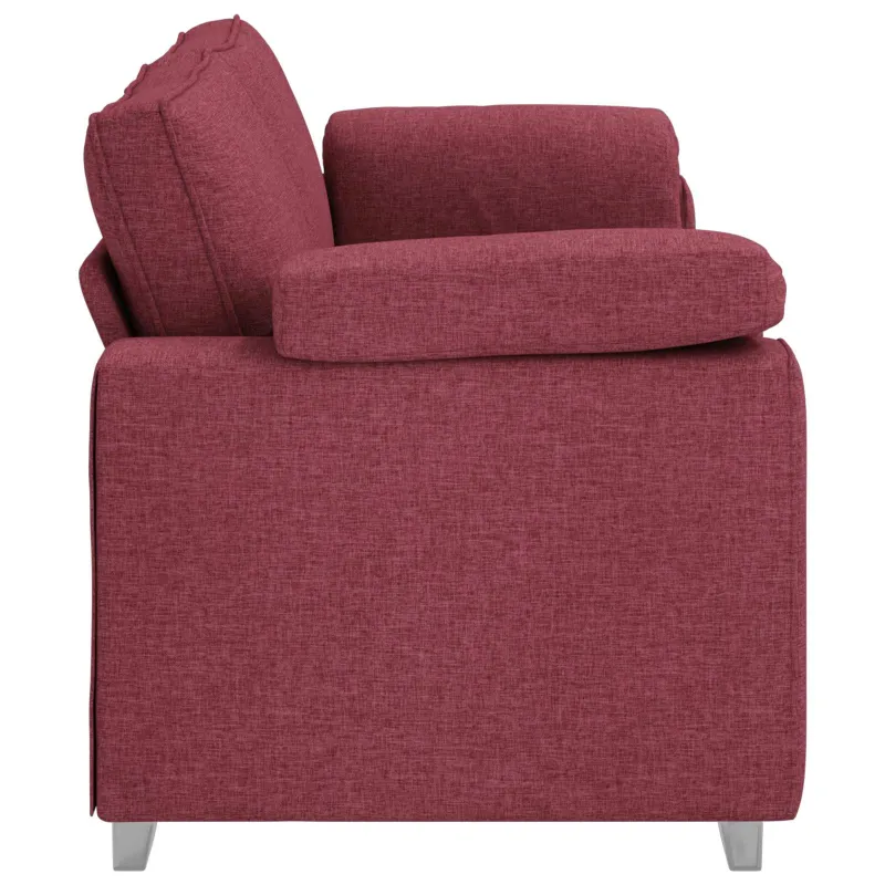 3-Vietis Sofa Vyno raudona 220 cm audinys