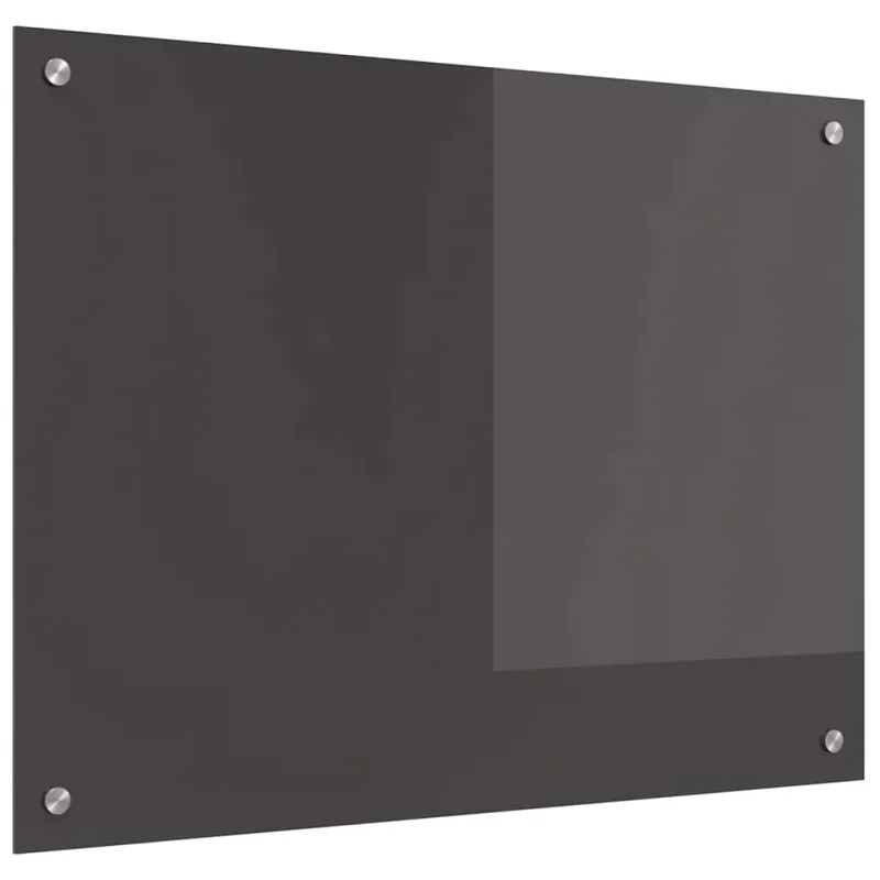 Virtuvės atbraila Tamsiai pilka 80 x 60 cm grūdintas stiklas