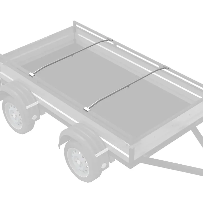Tentų laikiklis priekaboms 2 pcs Sidabro 100-145 cm Aliuminis