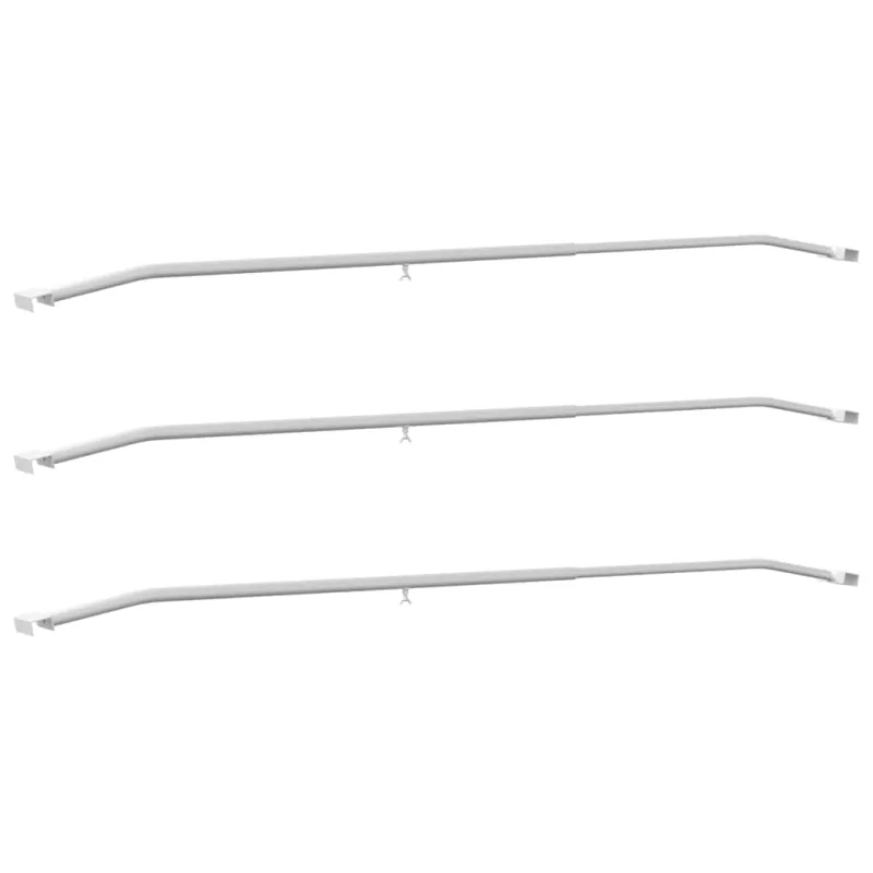Tentų laikiklis priekaboms 3 pcs Sidabro 130-210 cm Aliuminis
