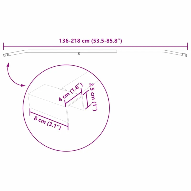 Tentų laikiklis priekaboms 3 pcs Sidabro 130-210 cm Aliuminis