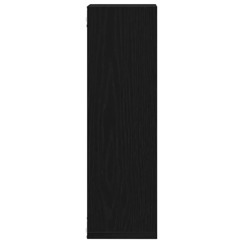 Sieninė lentyna su lentyna 2 pcs Juodas ąžuolas 50 x 15 x 85 cm