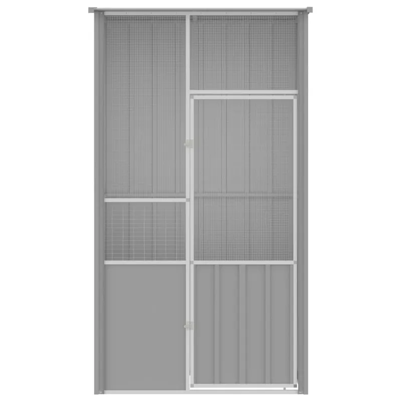 Paukščių narvas, pilkas, 115x78x200cm, galvanizuotas plienas