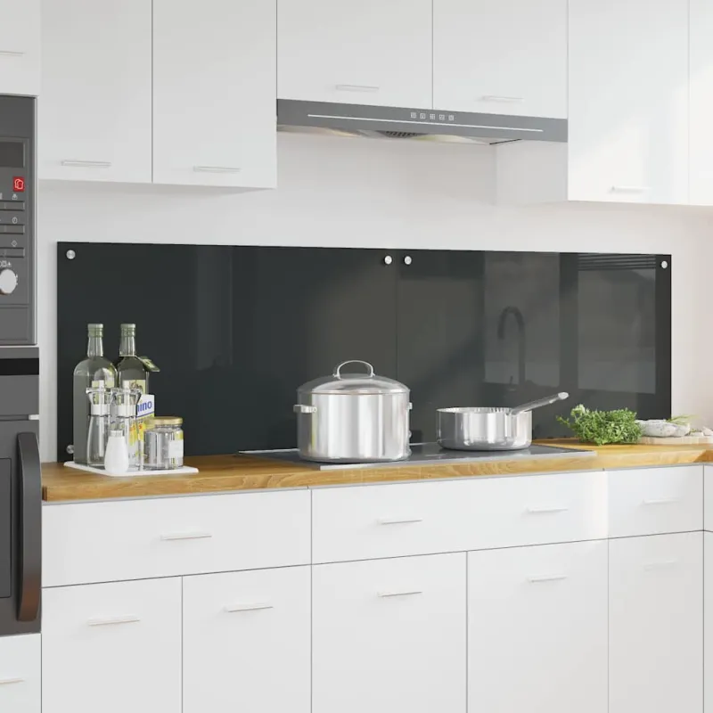 Virtuvės atbraila 2 pcs Tamsiai pilka 90 x 50 cm