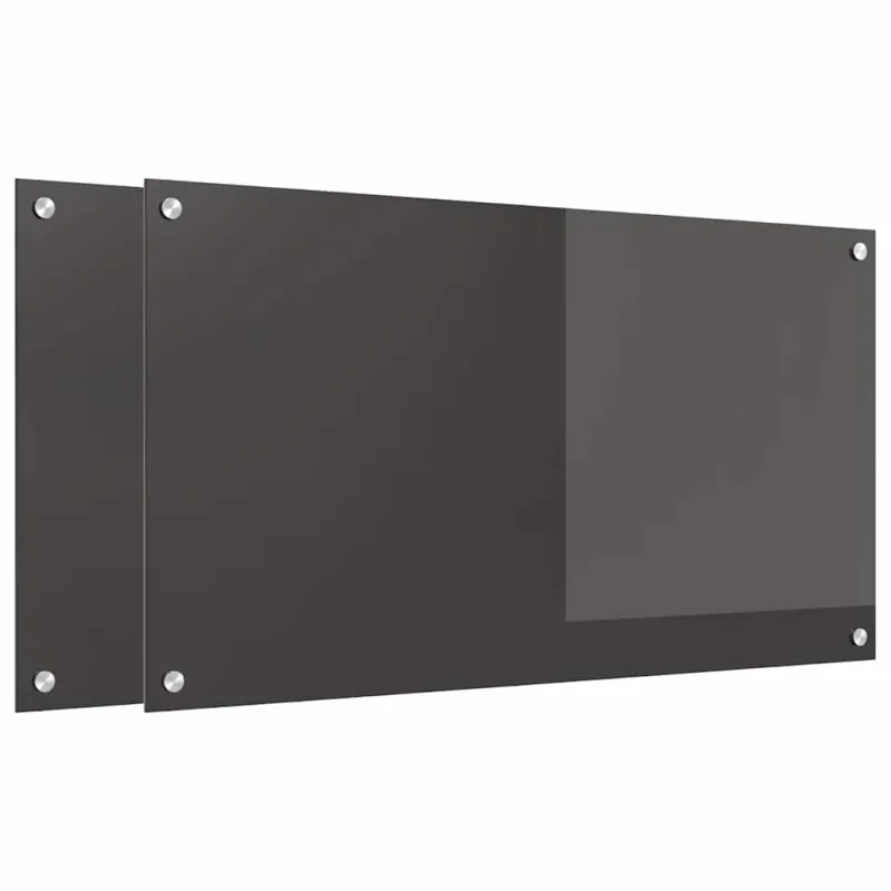 Virtuvės atbraila 2 pcs Tamsiai pilka 90 x 50 cm