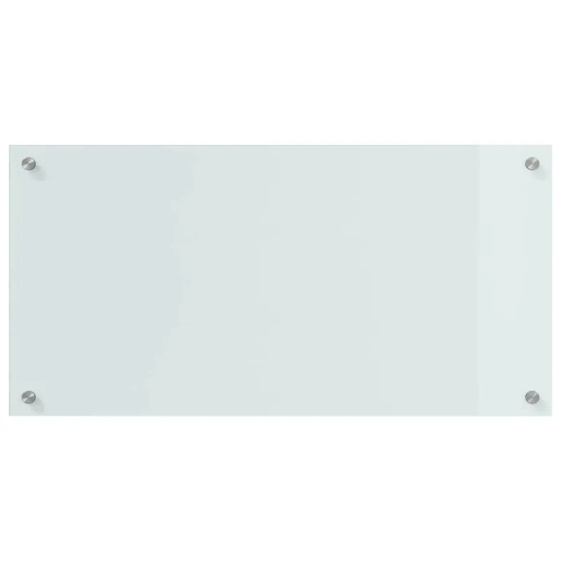 Virtuvės atbraila 2 pcs Balta 80 x 40 cm grūdintas stiklas