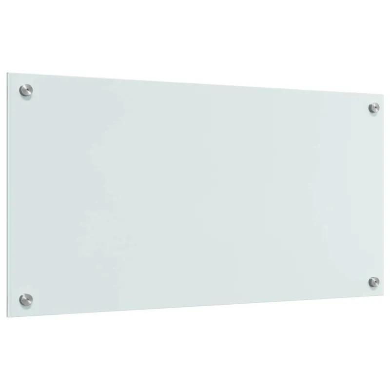 Virtuvės atbraila 2 pcs Balta 80 x 40 cm grūdintas stiklas