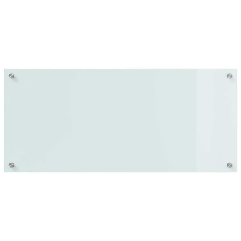 Virtuvės atbraila 2 pcs Balta 90 x 40 cm grūdintas stiklas