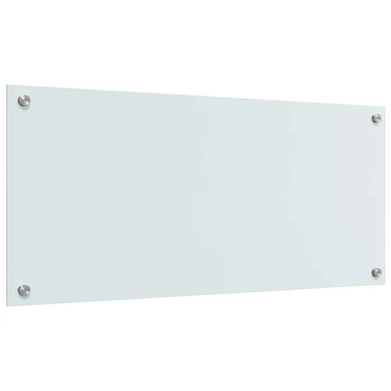 Virtuvės atbraila 2 pcs Balta 90 x 40 cm grūdintas stiklas