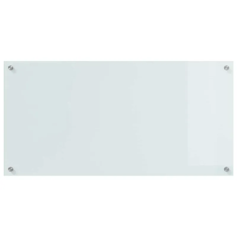 Virtuvės atbraila 2 pcs Balta 100 x 50 cm grūdintas stiklas