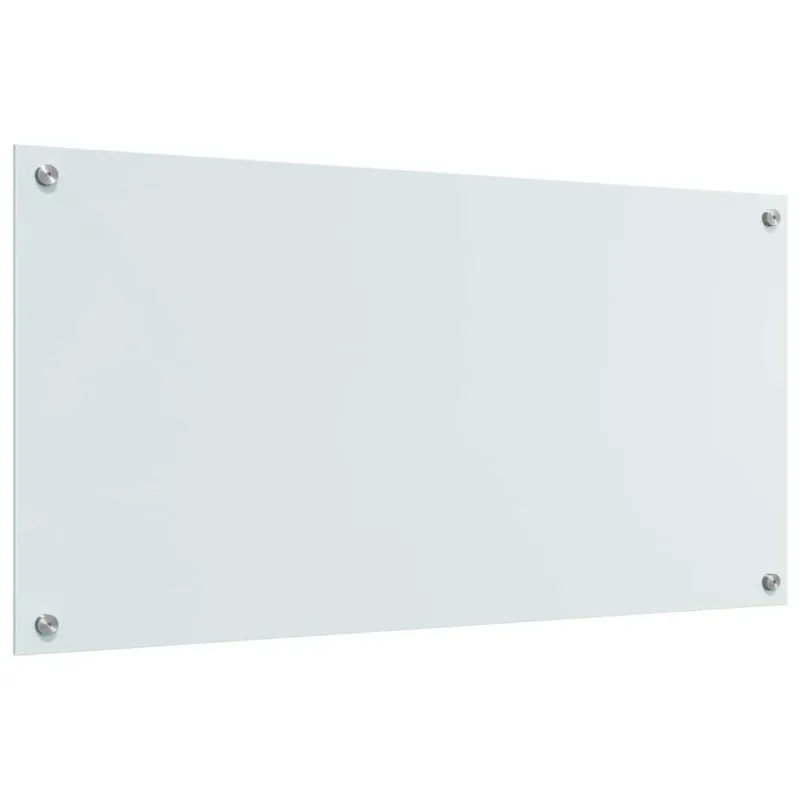 Virtuvės atbraila 2 pcs Balta 100 x 50 cm grūdintas stiklas