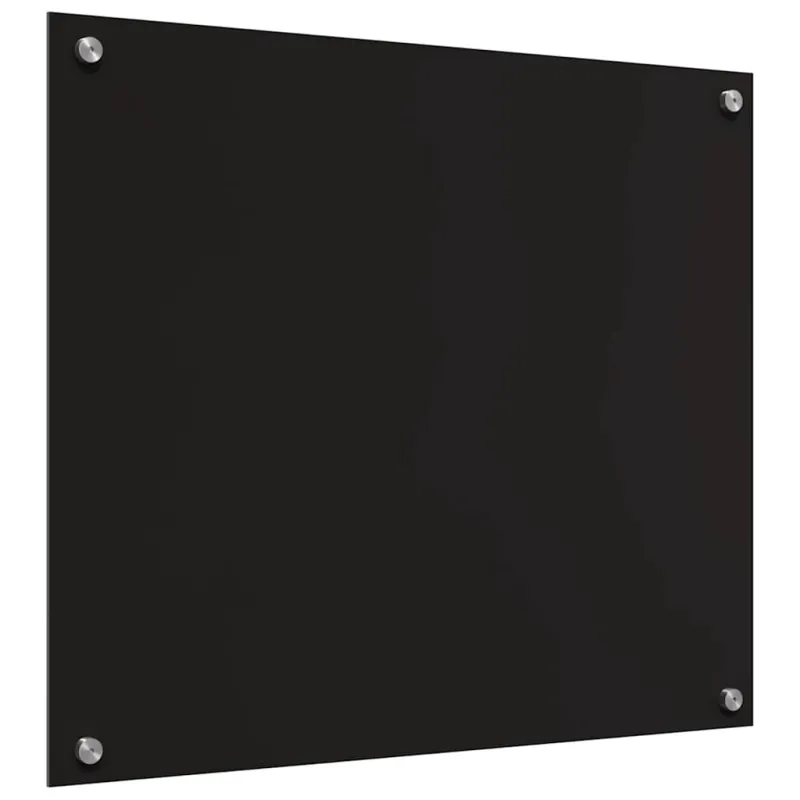 Virtuvės atbraila 2 pcs Juoda 70 x 60 cm grūdintas stiklas