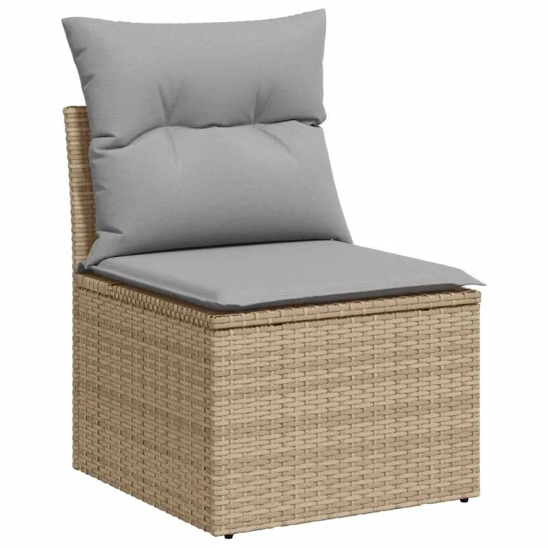 Sodo sohvaryhmä tyynyillä, 8 osaa, hiekanvärinen polyrattana