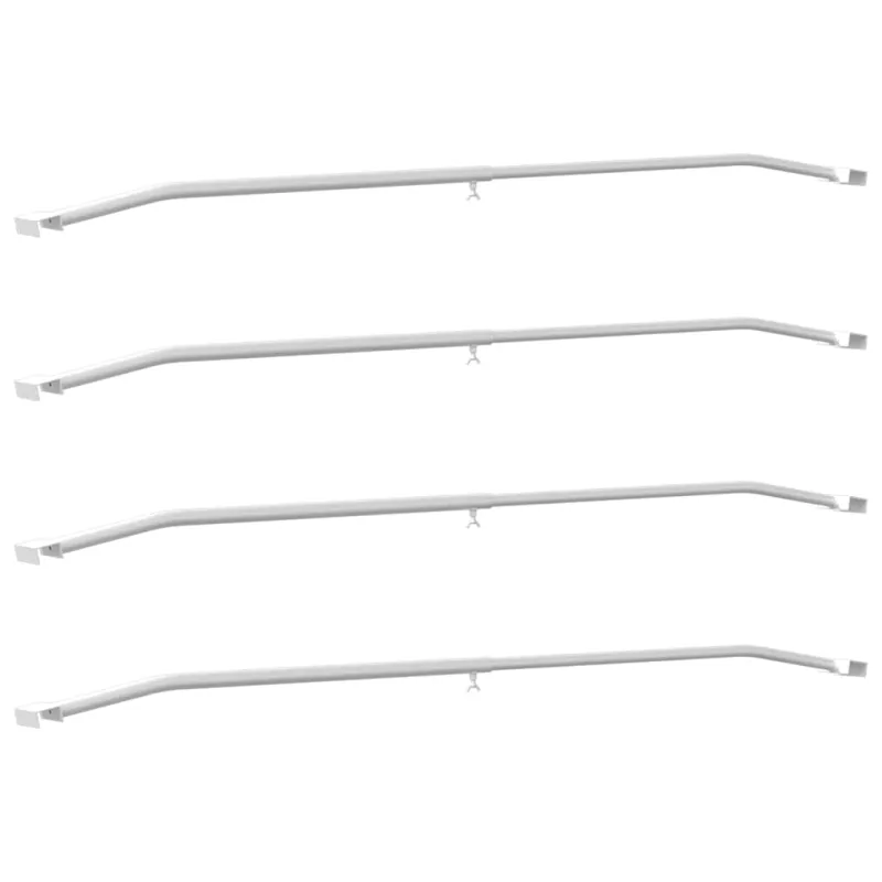 Tentų laikiklis priekaboms 4 pcs Sidabro 100-145 cm Aliuminis