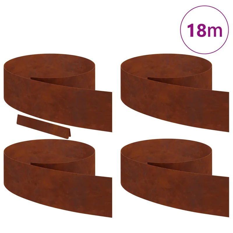 Vejo kraštas 4 pcs Rūdijanti 450 x 0,05 x 20 cm