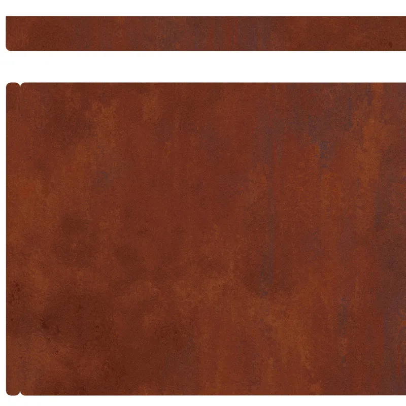 Vejo kraštas 4 pcs Rūdijanti 450 x 0,05 x 20 cm