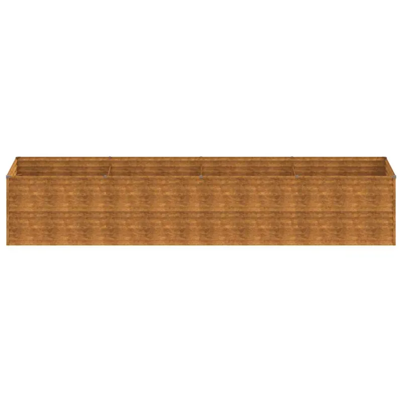 Aukštas sodo lovelis, 386x100x69cm, Corten plienas