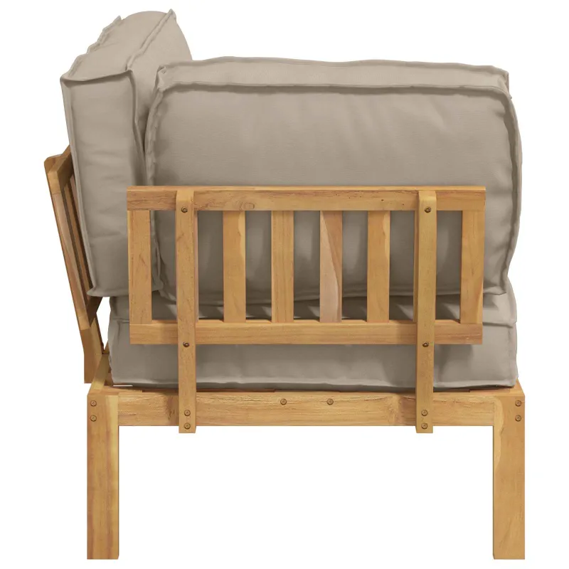 Sofos komplektas Taupe 133 x 92 x 69 cm Kietos akacijos mediena
