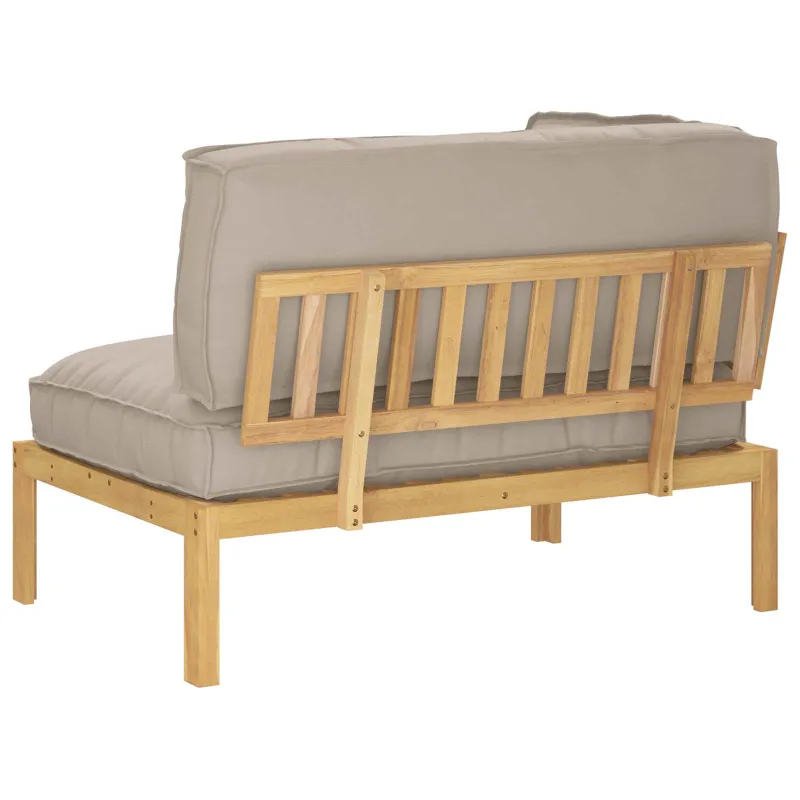 Sofos komplektas Taupe 133 x 92 x 69 cm Kietos akacijos mediena