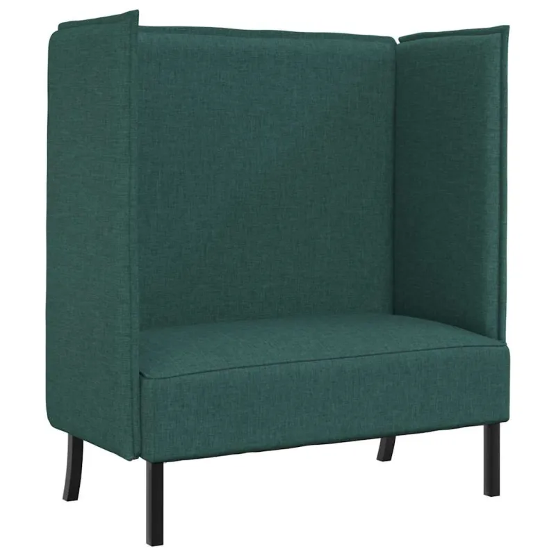 Aukštos nugaros sofa 101cm Tamsiai žalia audinys