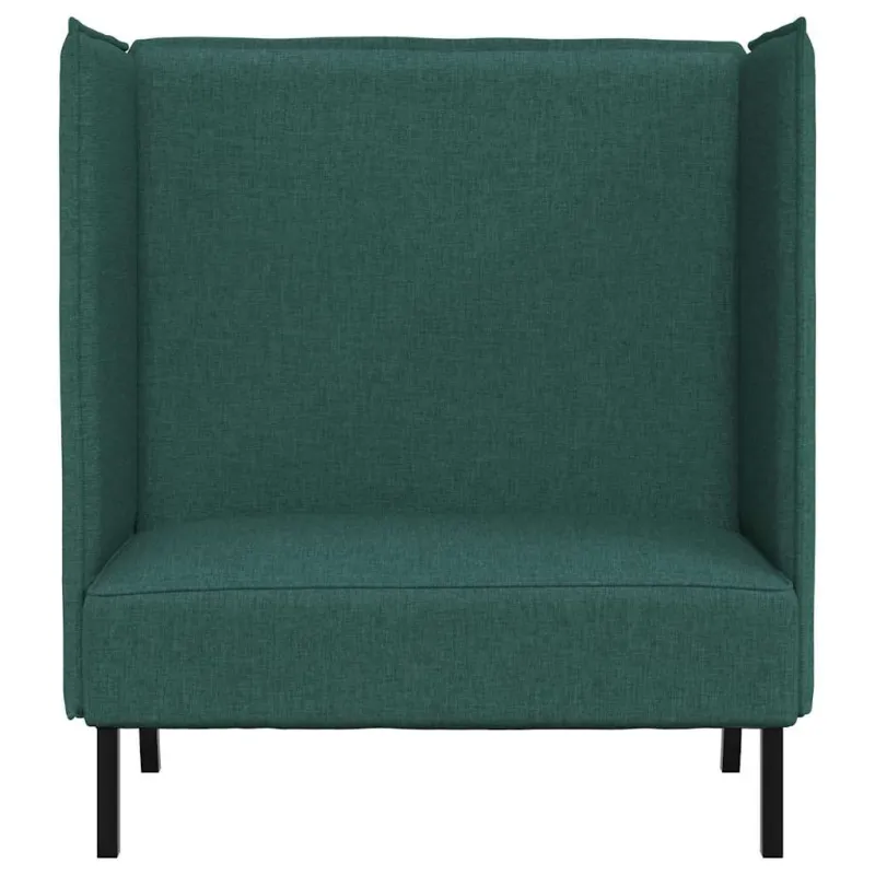 Aukštos nugaros sofa 101cm Tamsiai žalia audinys