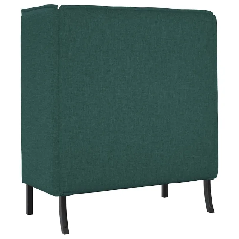 Aukštos nugaros sofa 101cm Tamsiai žalia audinys