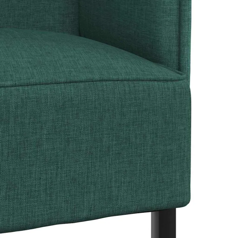 Aukštos nugaros sofa 101cm Tamsiai žalia audinys