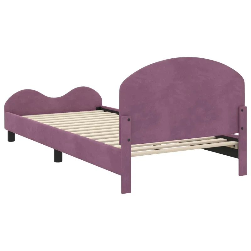 Vaikiška lovos konstrukcija su galvūgaliu Violetinė 80 x 200 cm