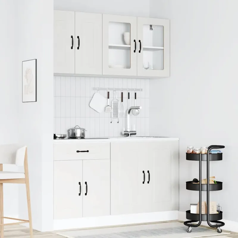 Virtuvinių spintelių komplektas, 4 dalių, Kalmar, balta