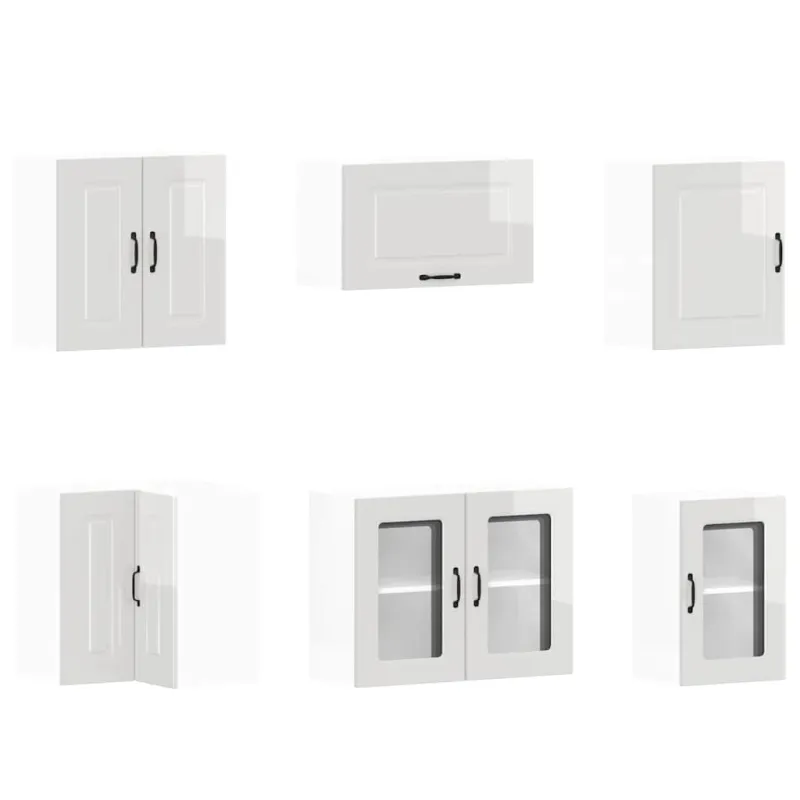 Virtuvinių spintelių komplektas, 11 dalių, Kalmar, balta