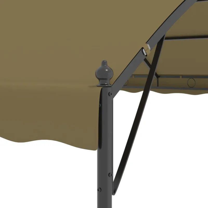Pavėsinė, taupe spalvos, 4x3x2,6m, 180g/m²