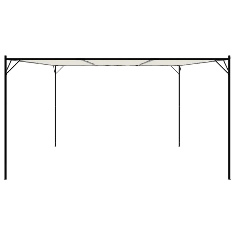 Pavėsinė, baltos spalvos, 4x4m, audinys ir plienas, 180g/m²