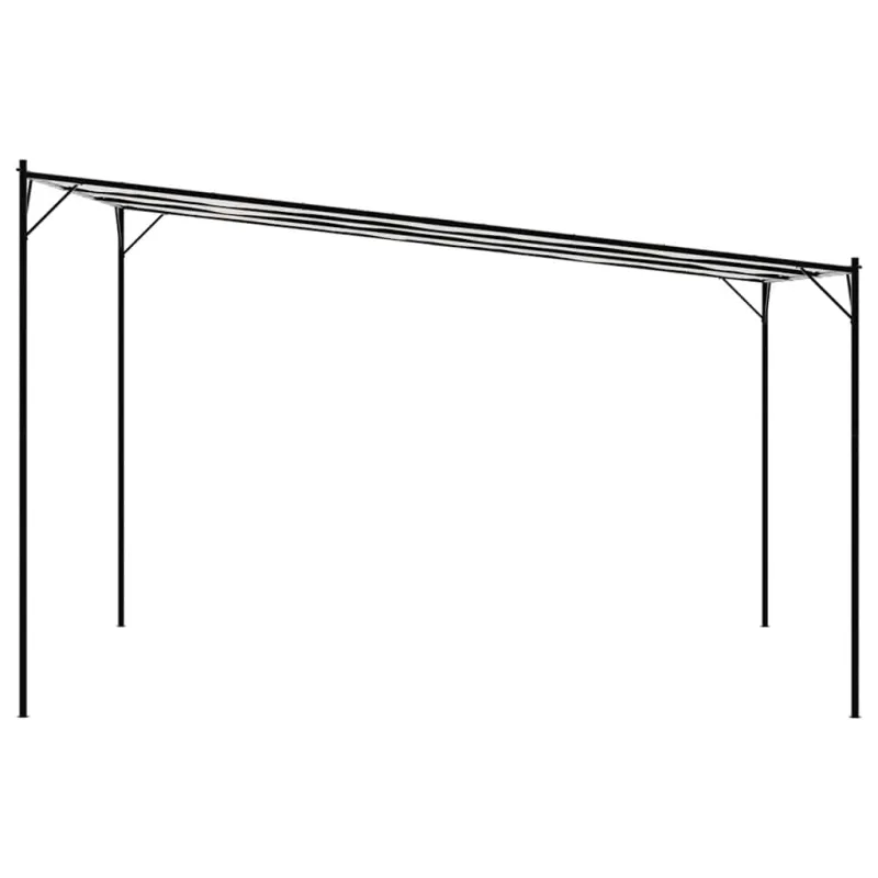 Pavėsinė, baltos spalvos, 4x4m, audinys ir plienas, 180g/m²