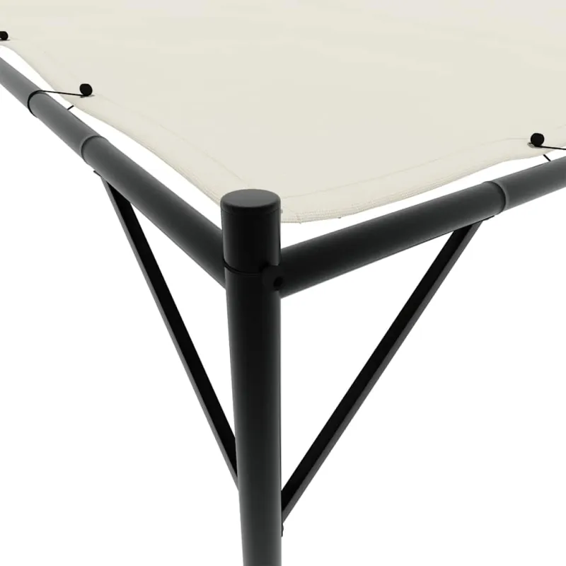 Pavėsinė, baltos spalvos, 4x4m, audinys ir plienas, 180g/m²