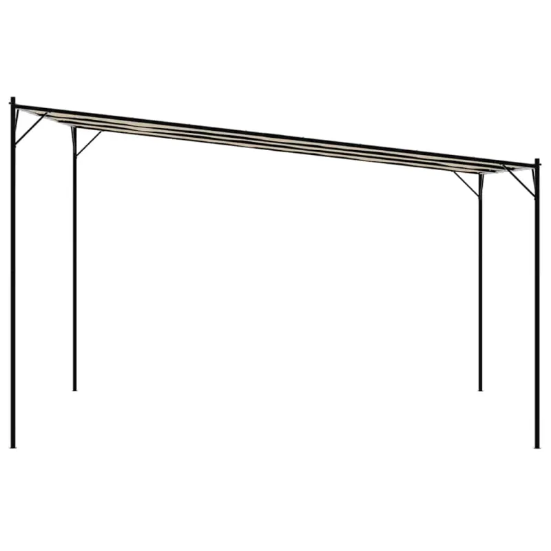 Pavėsinė, smėlio spalvos, 4x4m, audinys ir plienas, 180g/m²