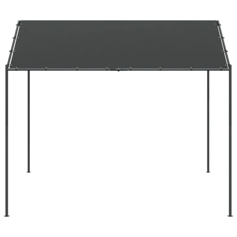 Tentinė palapinė, antracito spalvos, 4x4m, plienas ir audinys