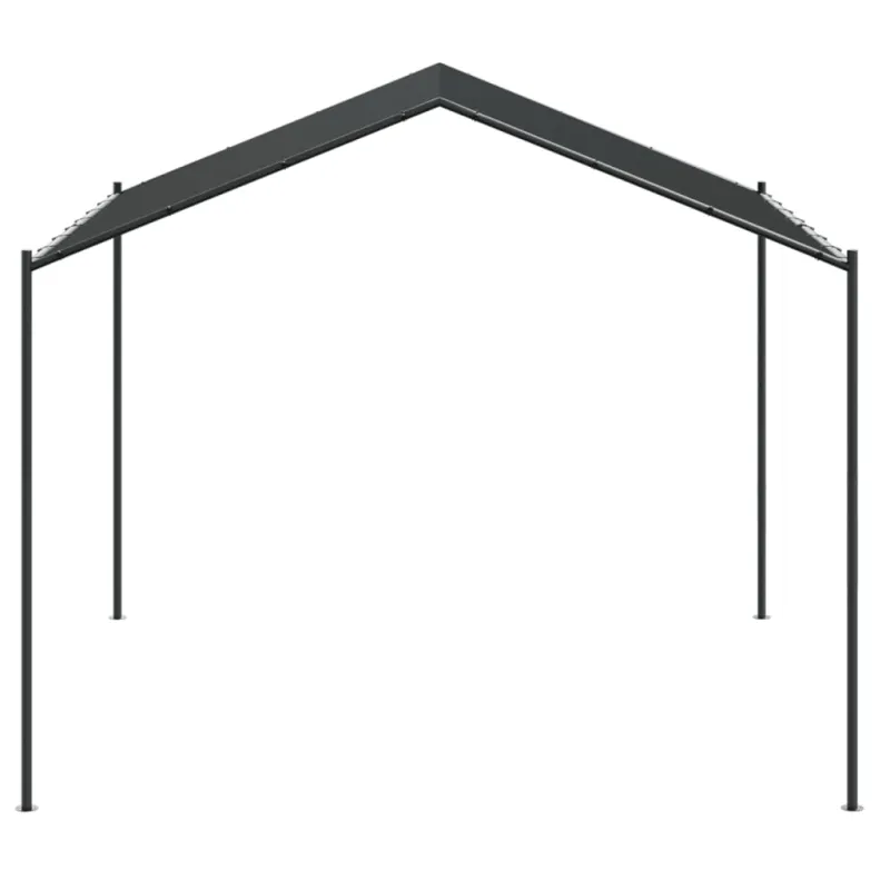 Tentinė palapinė, antracito spalvos, 4x4m, plienas ir audinys