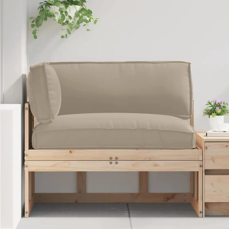 Pallet pagalvių rinkinys 3 pcs Taupe Oksfordo audinys