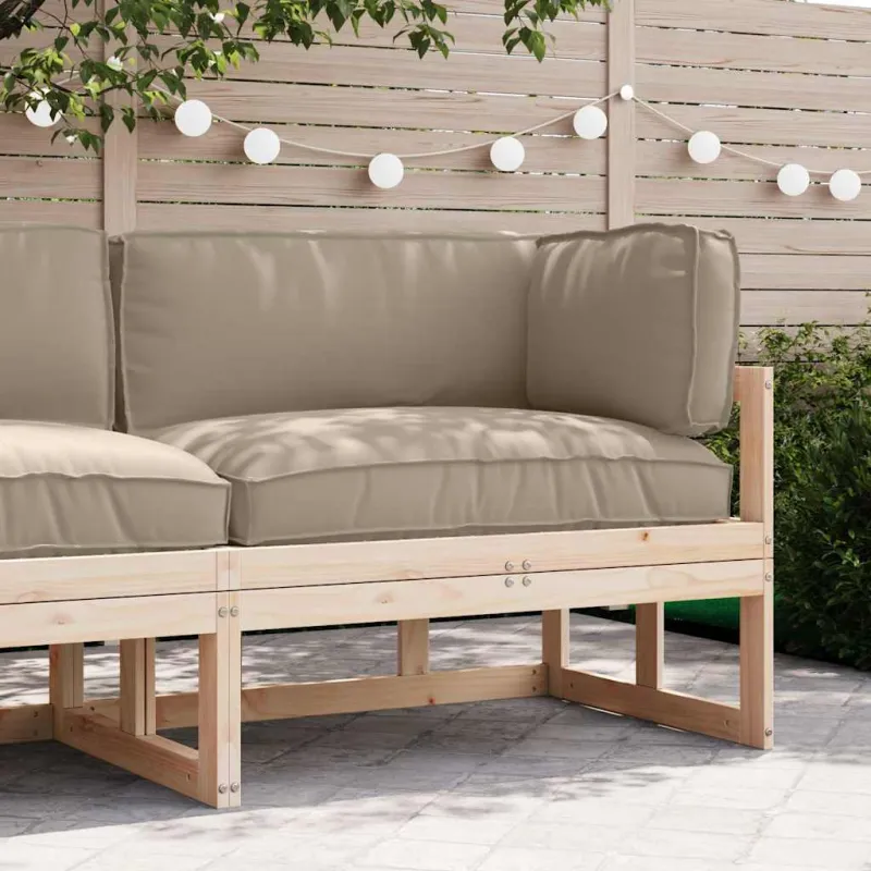 Pallet pagalvių rinkinys 3 pcs Taupe Oksfordo audinys