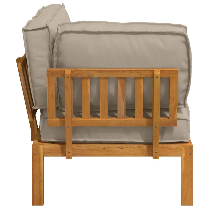 Sofos komplektas Taupe 133 x 92 x 69 cm Kietos akacijos mediena