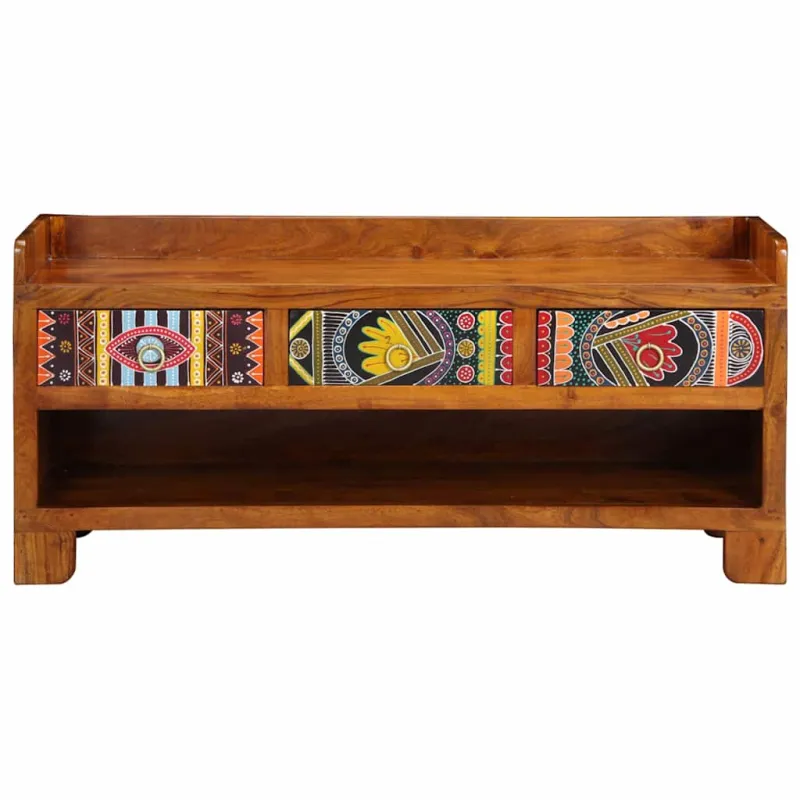 Batų suolelis Medus ruda 100 x 35 x 45 cm Alyvuogių masyvas