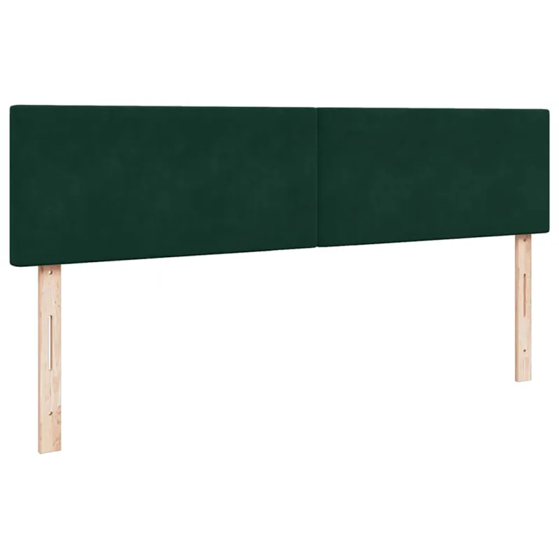 Osmanų lova su čiužiniu ir LED Tamsiai žalia 160x200cm Velvet