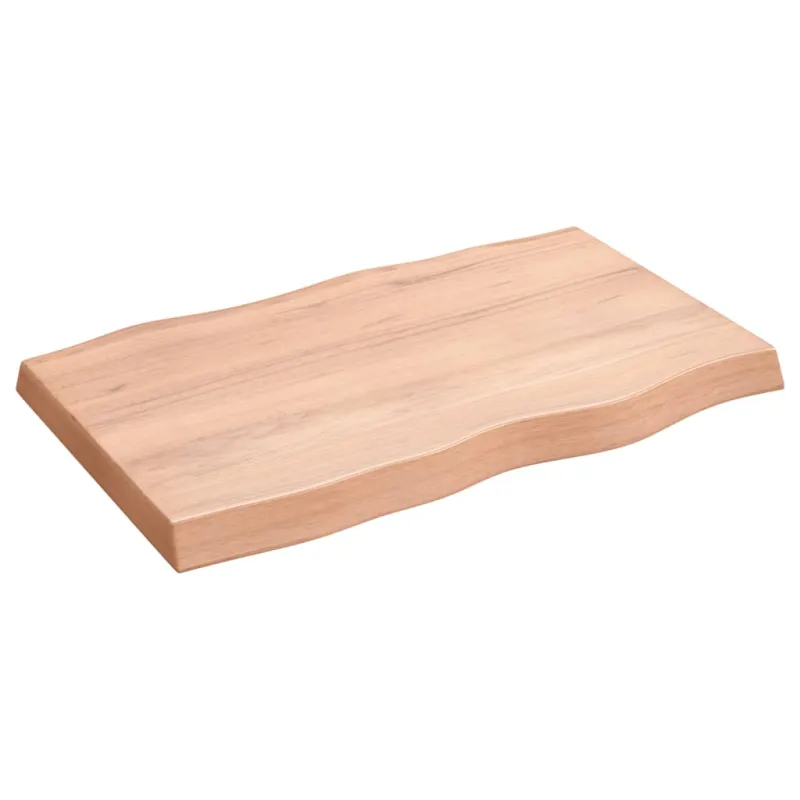 Stalviršis, šviesiai rudas, 80x50x(2-6) cm, medienos masyvas
