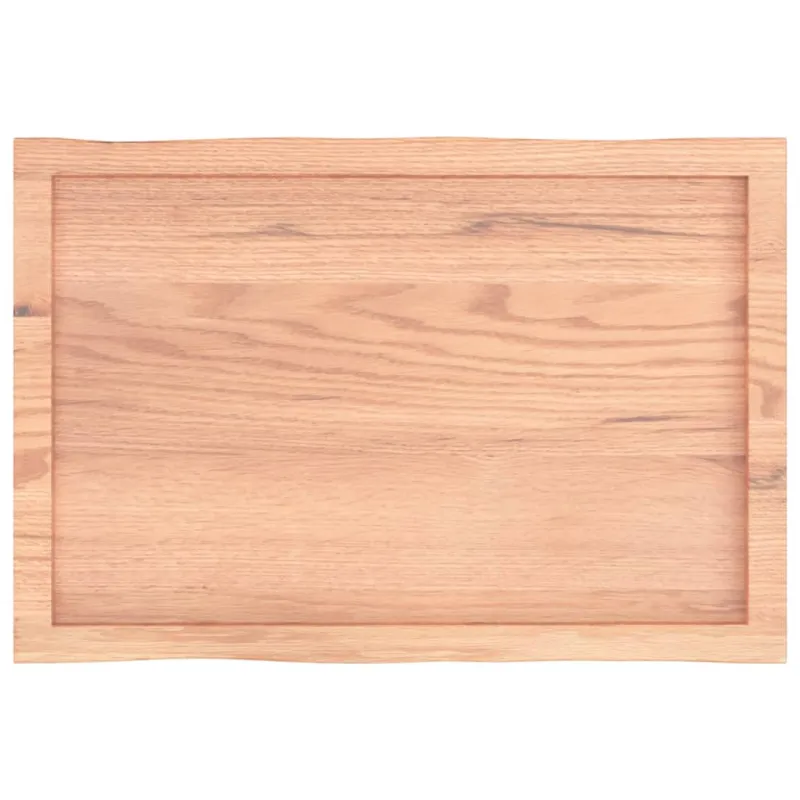 Stalviršis, šviesiai rudas, 80x50x(2-6) cm, medienos masyvas