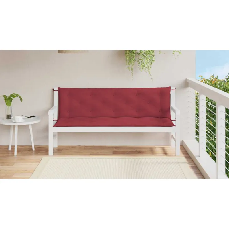 Sodo suoliuko pagalvėlė, vyno raudona, 150x(50+50)x7cm, audinys