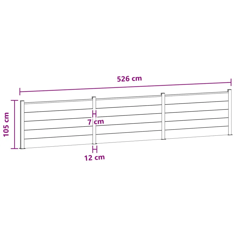 Tvoros plokštė 3 pcs WPC ir aliuminis Ruda