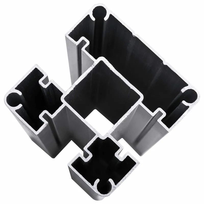 Tvoros plokštė 4 pcs WPC ir aliuminis Ruda