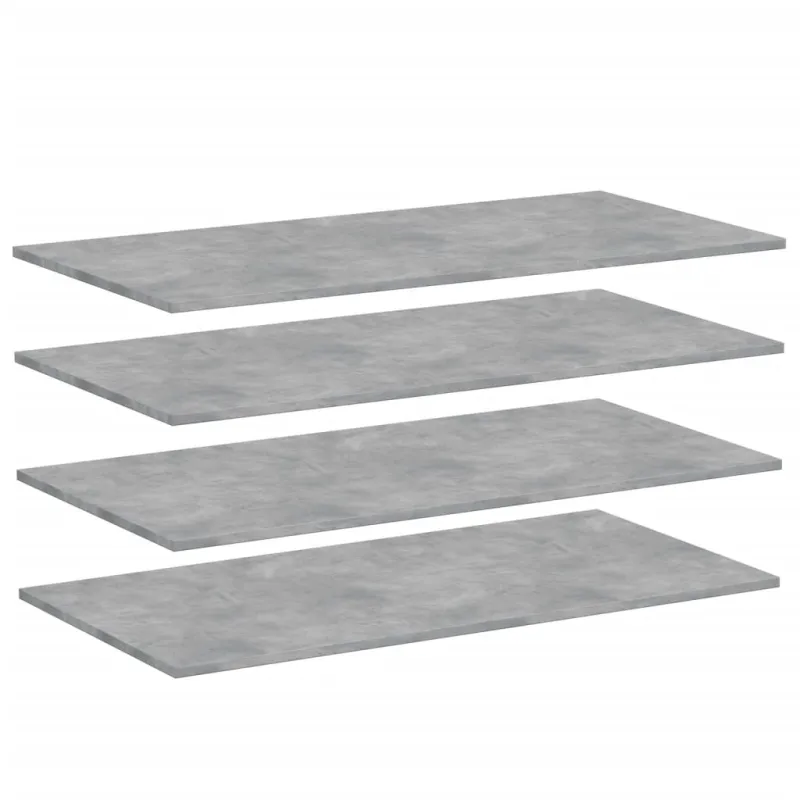 Knygų lentynos plokštės, 4vnt., betono, 100x50x1,5cm, MDP