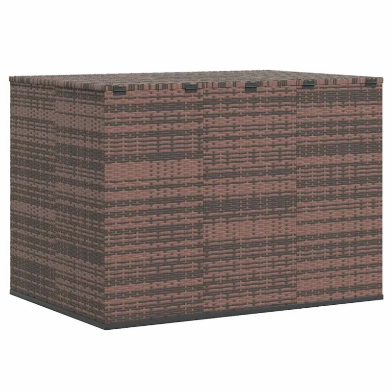 Sodo dėžė pagalvėlėms, ruda, 145x100x103cm, PE ratanas